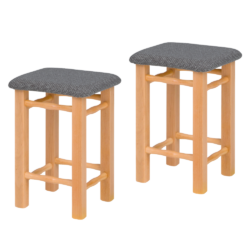 Taburet, set 2 ks, olše/šedá, KIMI