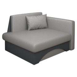 Rozkládací křeslo, šedá/tmavě šedá, KUBOŠ NEW UNI