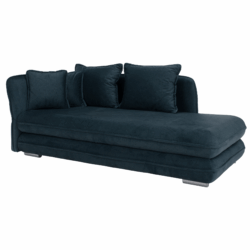 Lenoška s úložným prostorem, modrá, levá, LAMBA