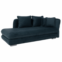 Lenoška s úložným prostorem, modrá, pravá, LAMBA