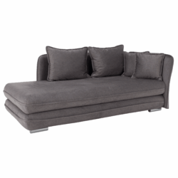 Lenoška s úložným prostorem, šedá, pravá, LAMBA