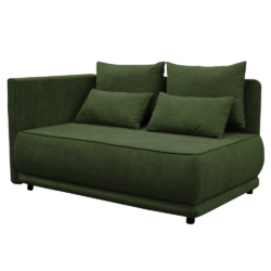 Rozkládací pohovka, zelená, levá, LIAMI