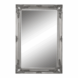 Zrcadlo, stříbrný dřevěný rám, MALKIA TYP 7