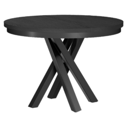 Jídelní rozkládací stůl, černá, 100-140x75 cm, MAULI