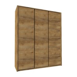 Skříň třídveřová, dub lefkas tmavý, MONTANA S3D