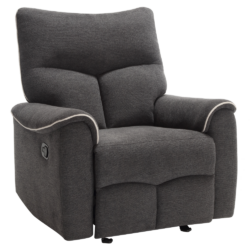 Relaxační křeslo, tmavě šedá/světle šedá, NADER