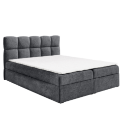 Boxspringová postel, 200x200, tmavě šedá, NEGRY