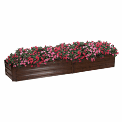 Vyvýšený záhon, hnědý, ocel, NONKY TYP 6