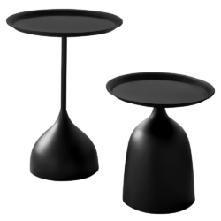 Konferenční stolky, set 2 ks, černý kov, NUBO