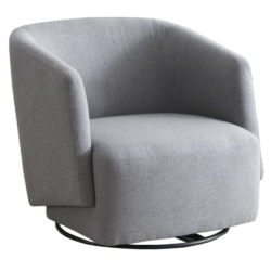 Designové otočné křeslo, šedá, RODON