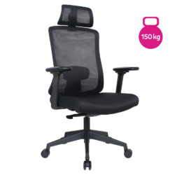 Kancelářské křeslo, černá, nosnost 150 kg, ROSANO