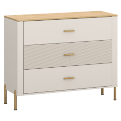 Komoda, kašmír/dub kamenný, RUNOL 3S