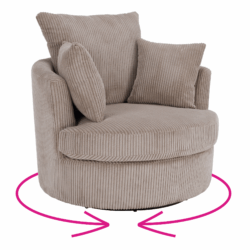 Relaxační otočné křeslo, šedohnědá, SALTER