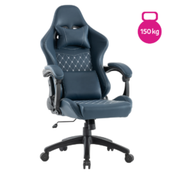 Kancelářské/herní křeslo, modrá, nosnost 150 kg, SAMIE