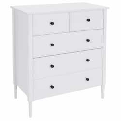 Komoda, bílá/černá, TEANA