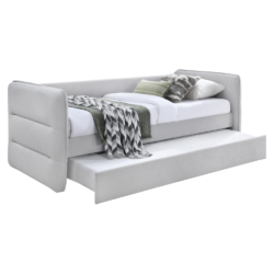 Rozkládací postel, šedá, TRINIA