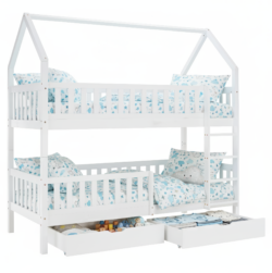 Montessori patrová postel, bílá, VENITA TYP 2