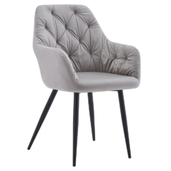 Designové křeslo, šedá Velvet látka, VERIO NEW