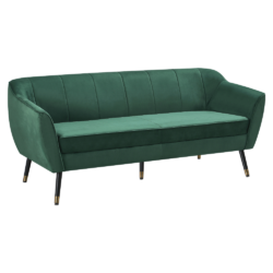 Designový 3-sed, zelená Velvet látka/černá/zlatá, VIODA