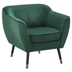Designové křeslo, zelená Velvet látka/černá/zlatá, VIODA