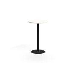 Stylový barový stůl se středovou podnoží a odolnou laminovanou deskou. Díky jednoduchému designu se hodí do různých prostředí