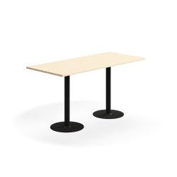 Stylový barový stůl se středovou podnoží a odolnou laminovanou deskou. Díky jednoduchému designu se hodí do různých prostředí