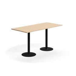 Stylový barový stůl se středovou podnoží a odolnou laminovanou deskou. Díky jednoduchému designu se hodí do různých prostředí