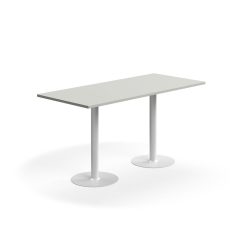 Stylový barový stůl se středovou podnoží a odolnou laminovanou deskou. Díky jednoduchému designu se hodí do různých prostředí