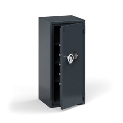 Ohnivzdorný trezor certifikovaný podle norem NT Fire 017 (požární odolnost 60P) a EN 14450 (bezpečnostní třída S2). Poskytuje 60 minut požární ochrany pro papírové dokumenty a chrání cennosti před krádeží. Trezor je vybaven elektronickým kódovým zámkem.Tento ohnivzdorný trezor představuje ideální volbu pro kancelářské a archivní prostory