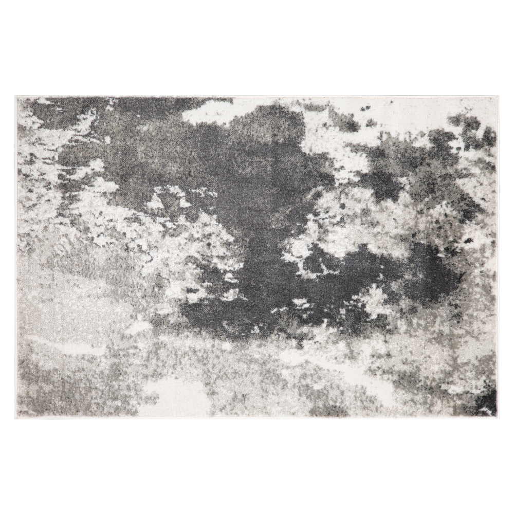 Koberec, černá/šedá,/bílá, 100x150, ESTELA TYP 3