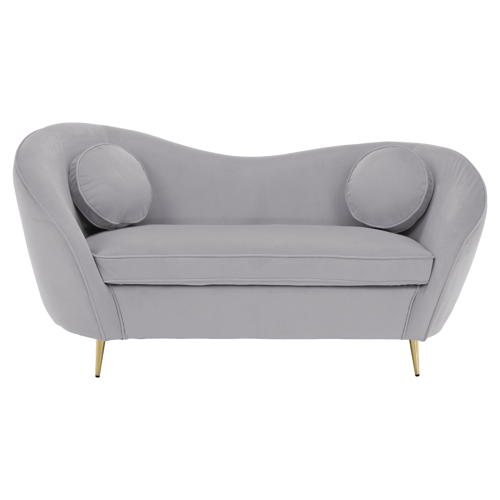 Designový 2-sed, šedá Velvet látka/gold chrom zlatá, EZIO TYP 2