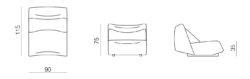 Prostoria designové sedačky Absent Sofa Seat S + Backrest Low