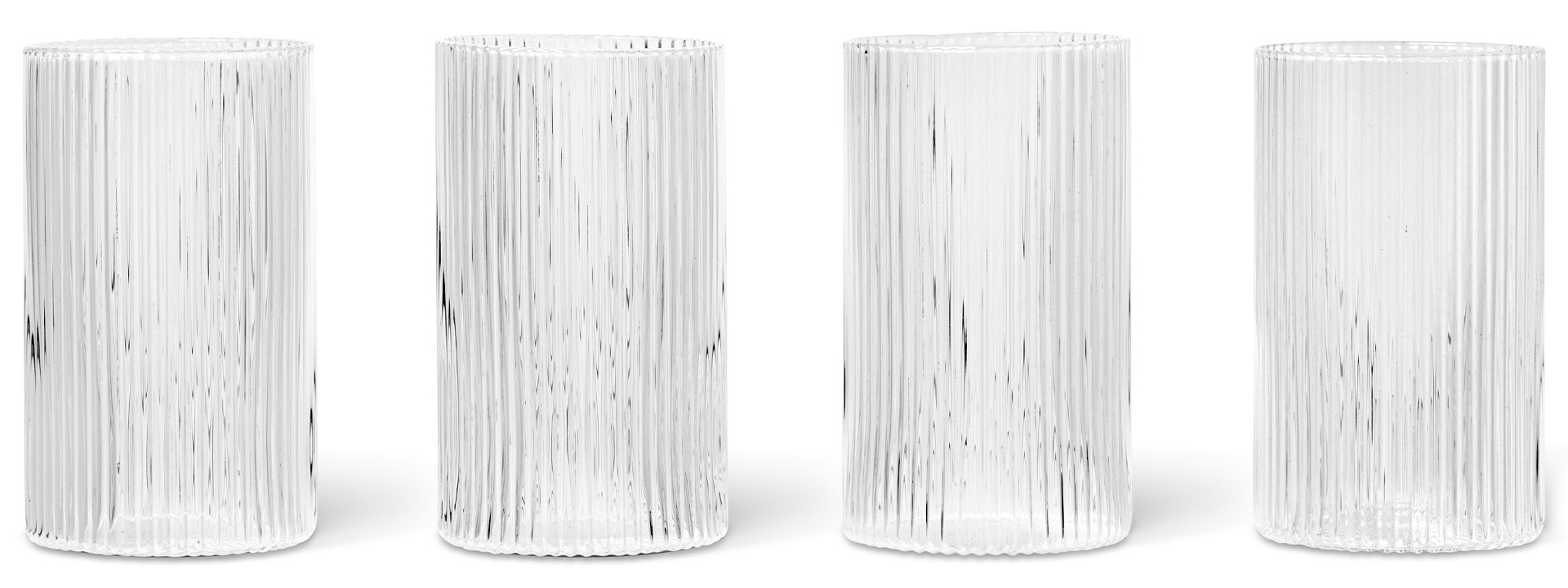 Ferm Living designové sklenice na vodu Ripple Verrines