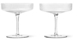 Ferm Living designové sklenice na šampaňské Ripple Champagne
