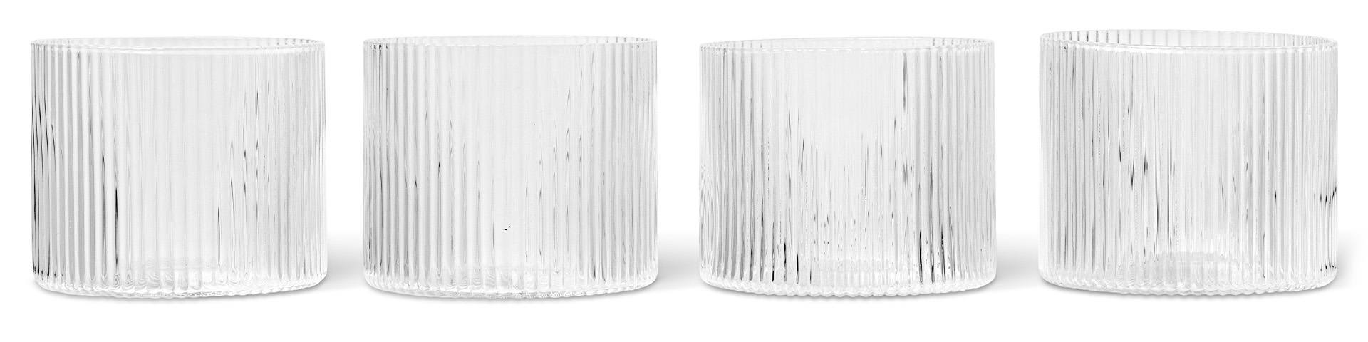 Ferm Living designové sklenice na vodu Ripple Low Glasses