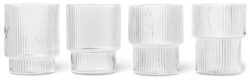 Ferm Living designové sklenice na vodu Ripple Small Glasses