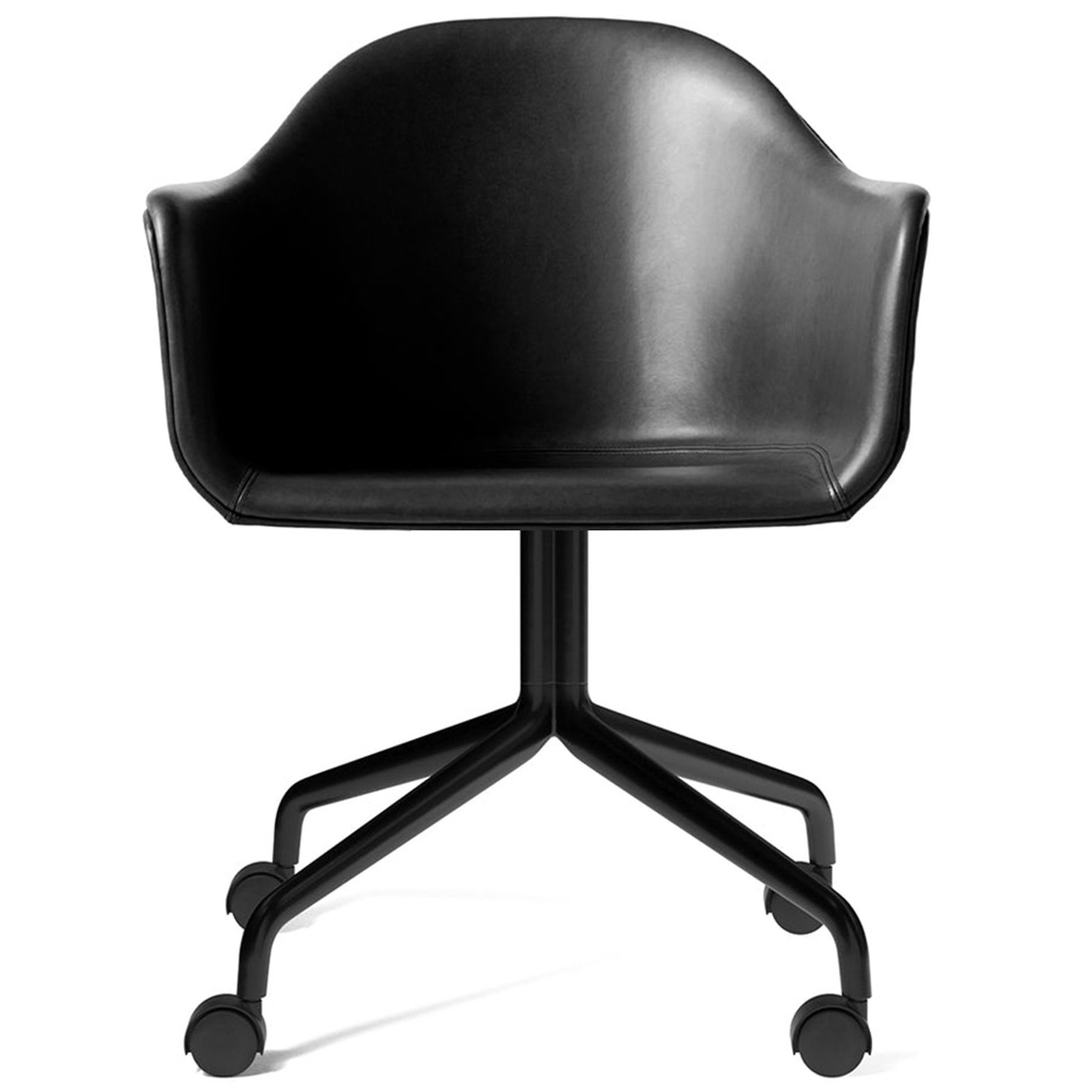 Výprodej Audo Copenhagen designové židle Harbour Dining Chair with Castors (kůže Dakar - odstín 0842