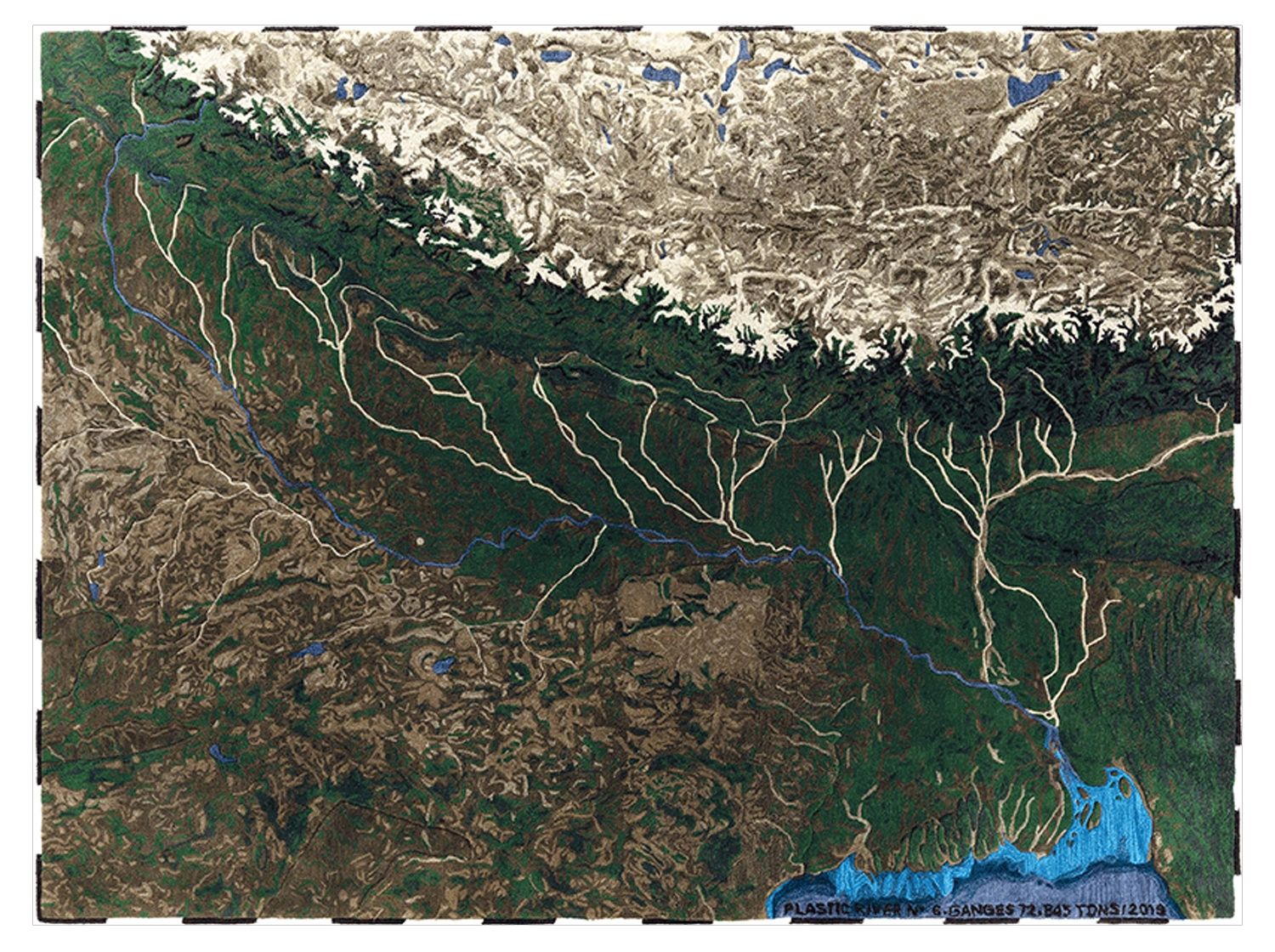 GAN designové koberce Plastic Rivers Ganges