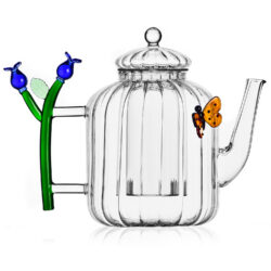 Ichendorf Milano designové konvice Teapot Optic Blue Flower and Butterfly