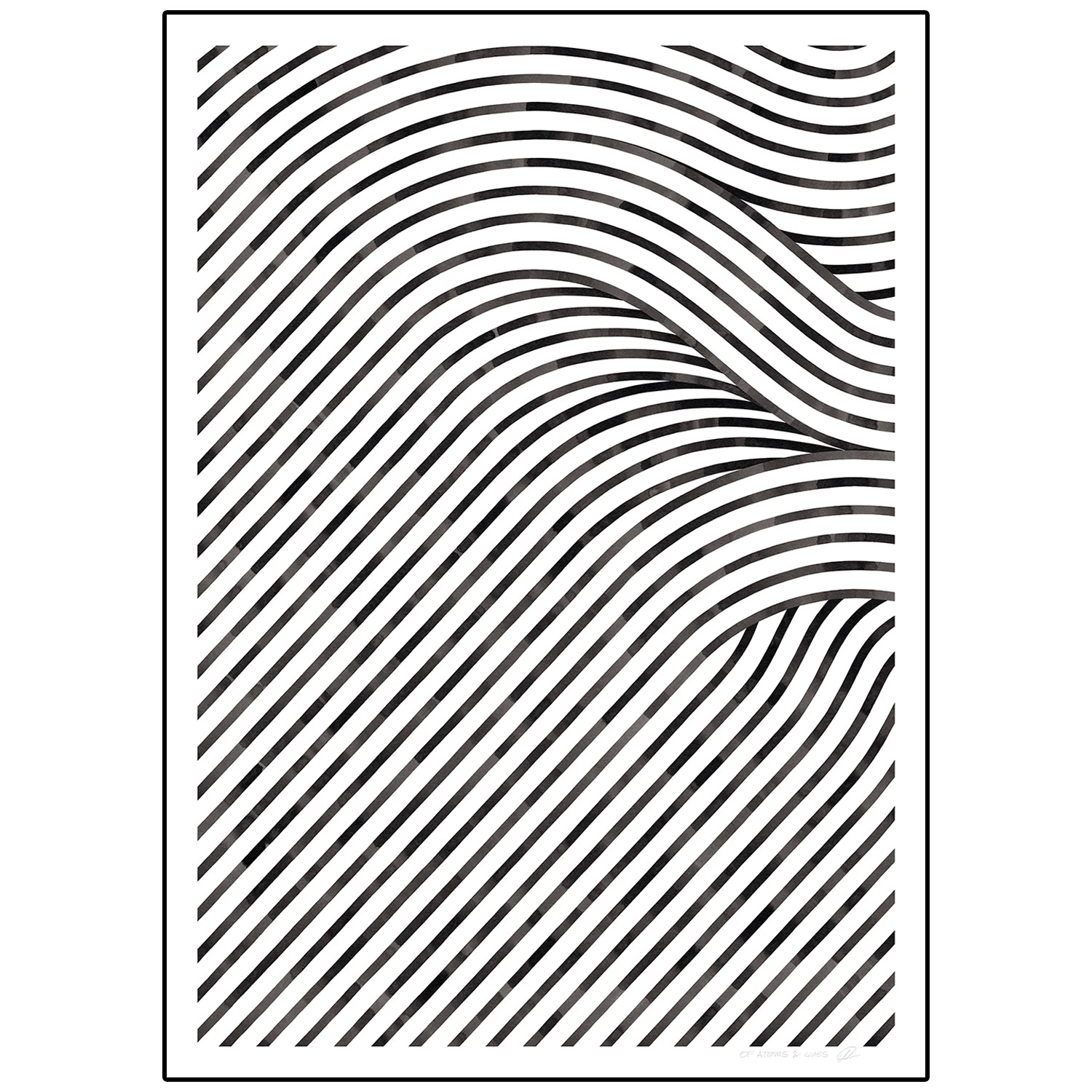 Paper Collective designové moderní obrazy Quantum of Fields 02 (120 x 168 cm)