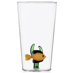 Ichendorf Milano designové sklenice na vodu Marine Garden Longdrink Yellow Fish Green Seaweed