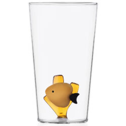 Ichendorf Milano designové sklenice na vodu Marine Garden Longdrink Yellow Fish Amber Seaweed