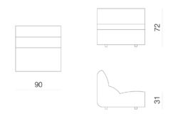 Prostoria designové sedačky Layout Sofa Seat S