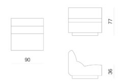 Prostoria designové sedačky Layout Sofa Seat M