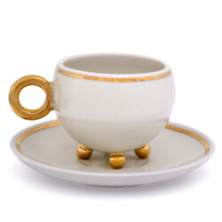 Modernista designové šálky Art Deco Teacup With Saucer