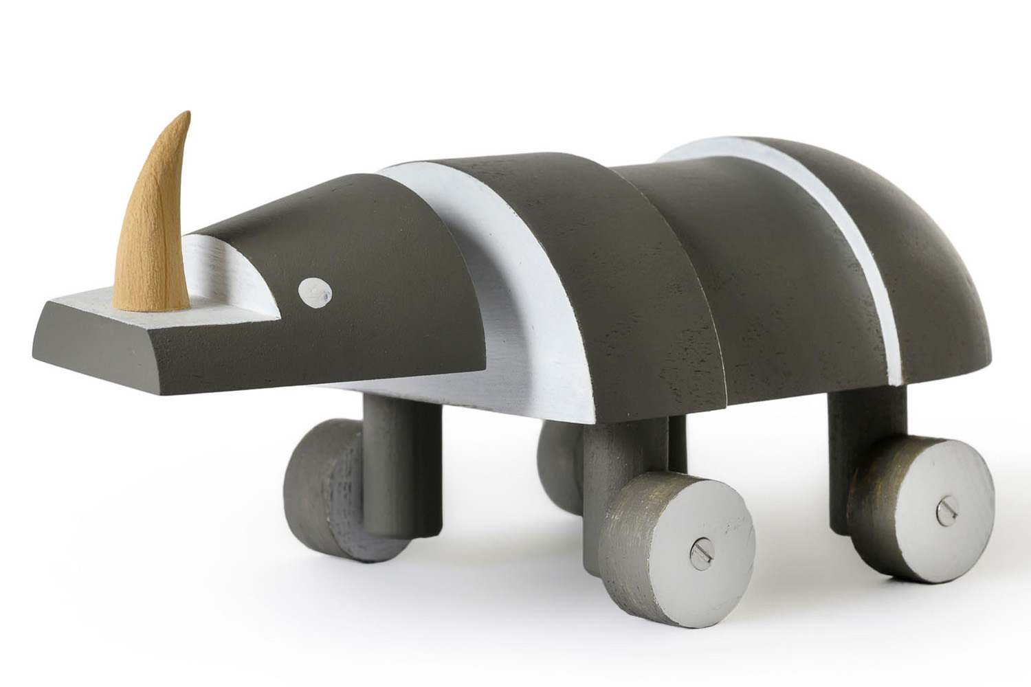 Modernista designové dřevěné hračky Animal Toys Nosorožec