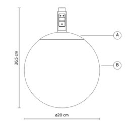 Karman designová závěsná svítidla Stant Bulb (Ø20 cm)