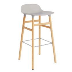 Normann Copenhagen designové barové židle Form Barstool Wood (75 cm)