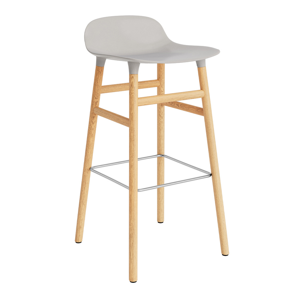 Normann Copenhagen designové barové židle Form Barstool Wood (75 cm)