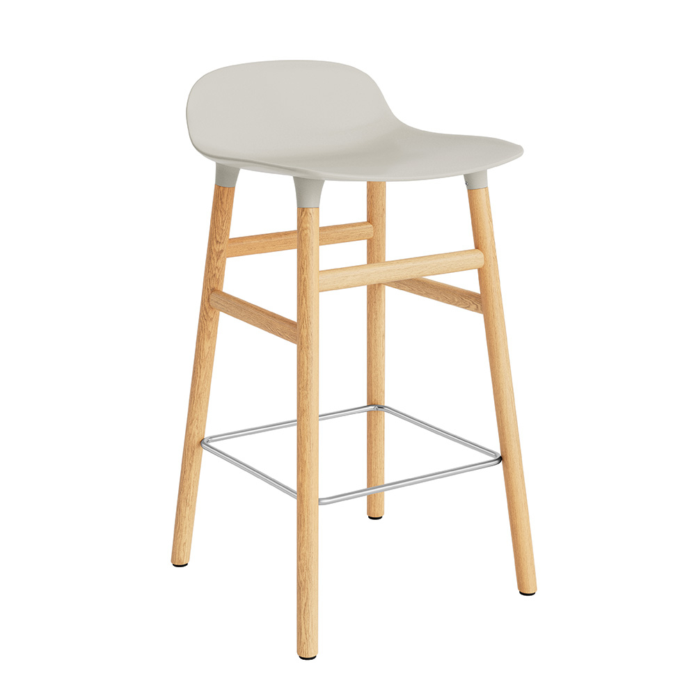 Normann Copenhagen designové barové židle Form Barstool Wood (65 cm)